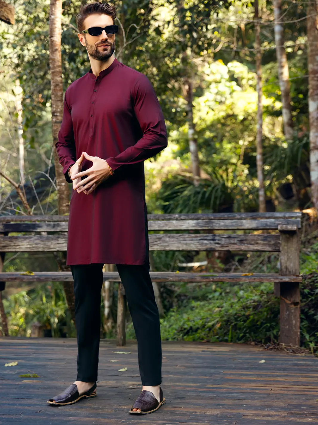Maroon Kurta - Al-K-1067 1