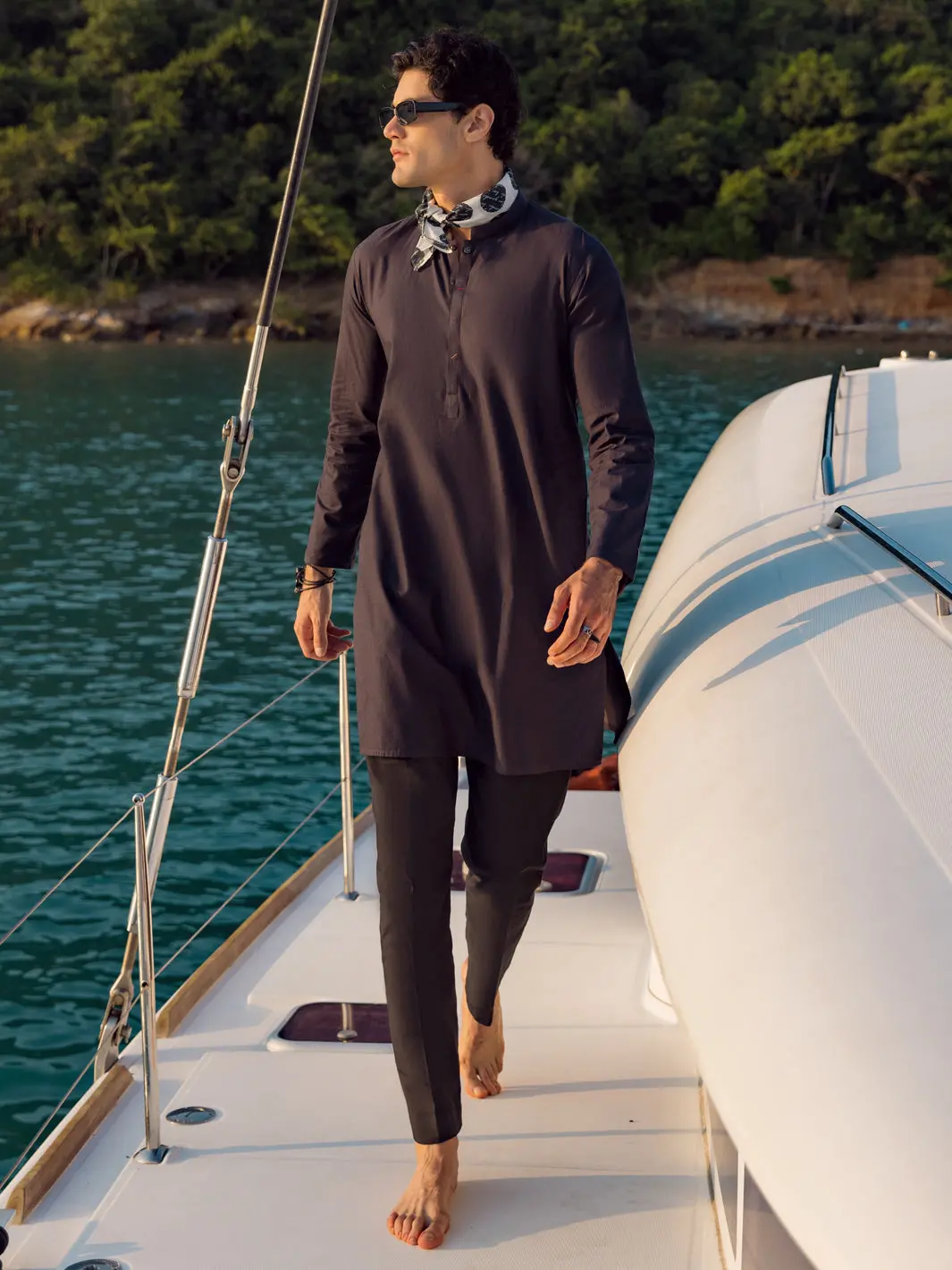 Navy Blue Kurta - Al-K-1069B 1