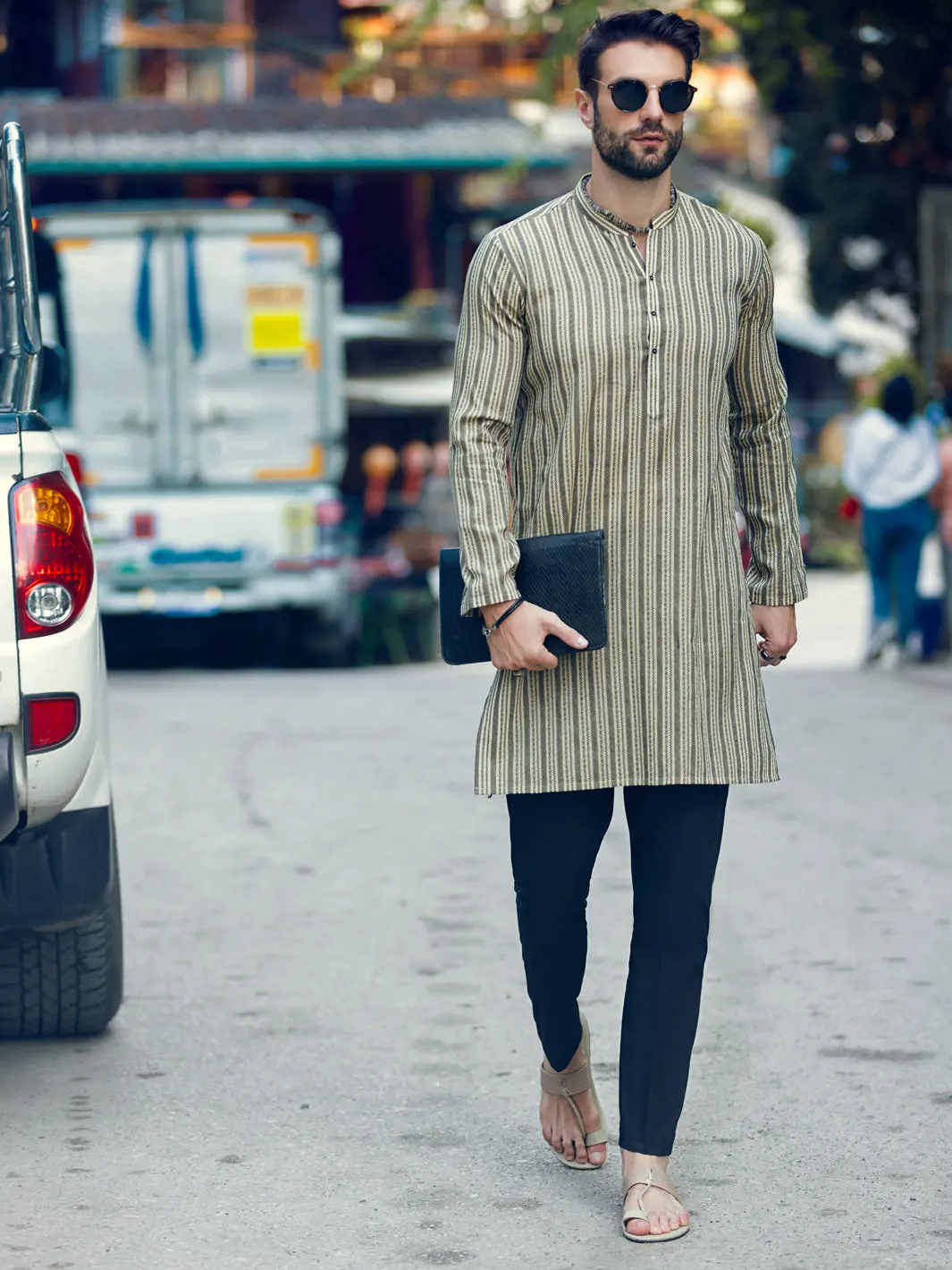 Light Yellow Kurta - Al-K-1074 1