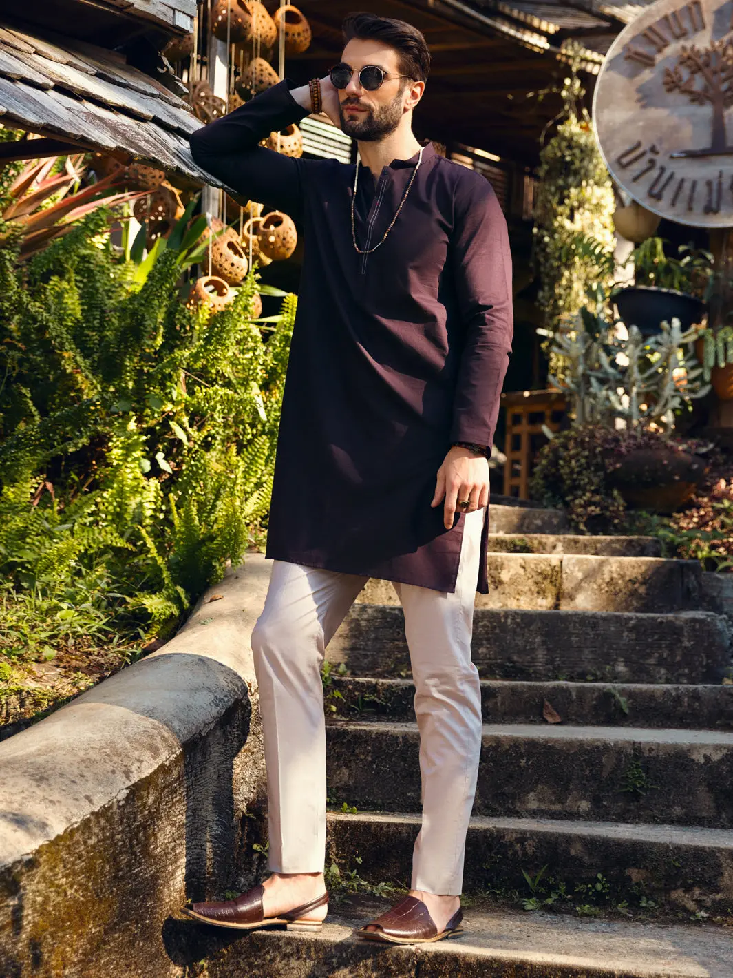 Purple Kurta - Al-K-1101 1