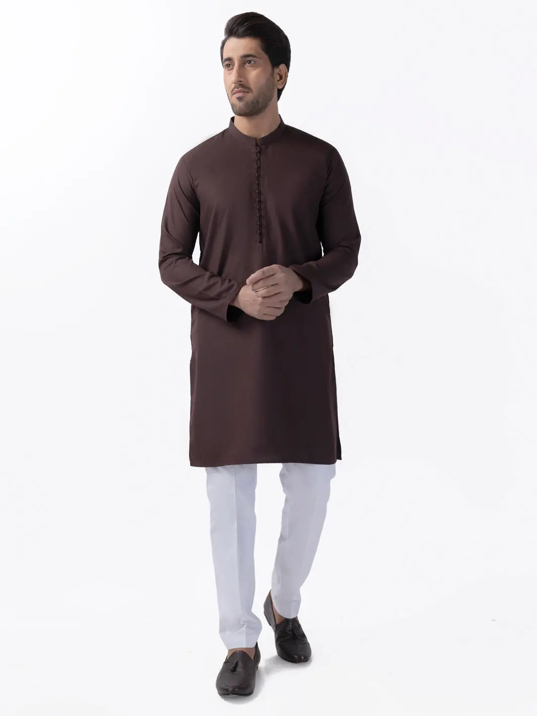 Brown Blended Kurta - Al-K-1162 1