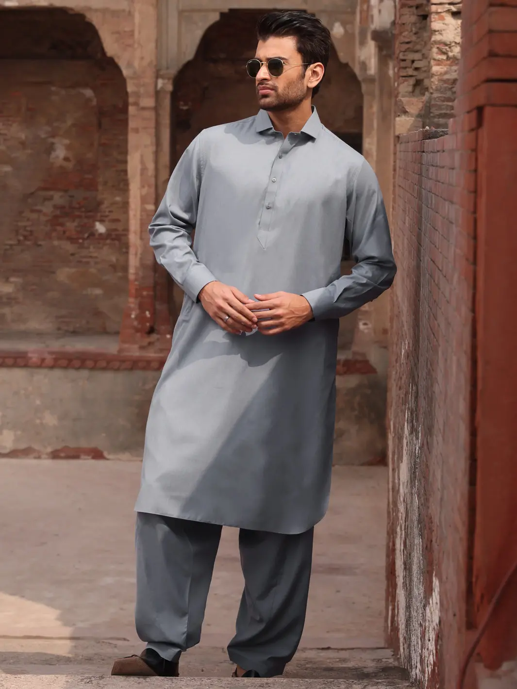 Blue Blended Kameez Shalwar - Alwa-Ks-232 1
