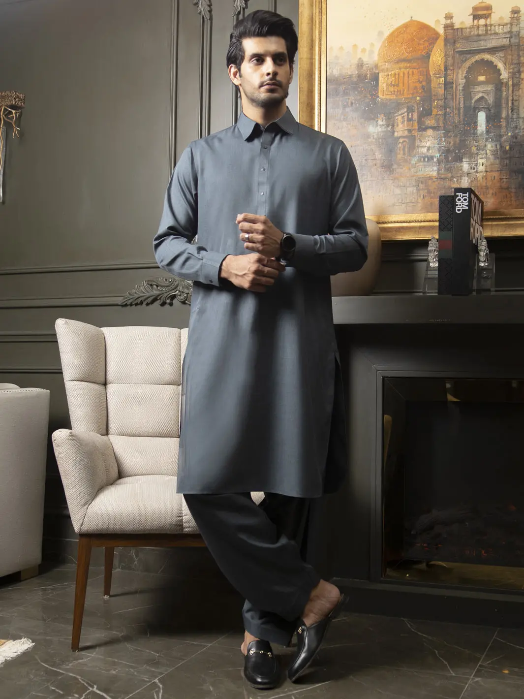 Green Kameez Shalwar - Alwa-Ks-296 1