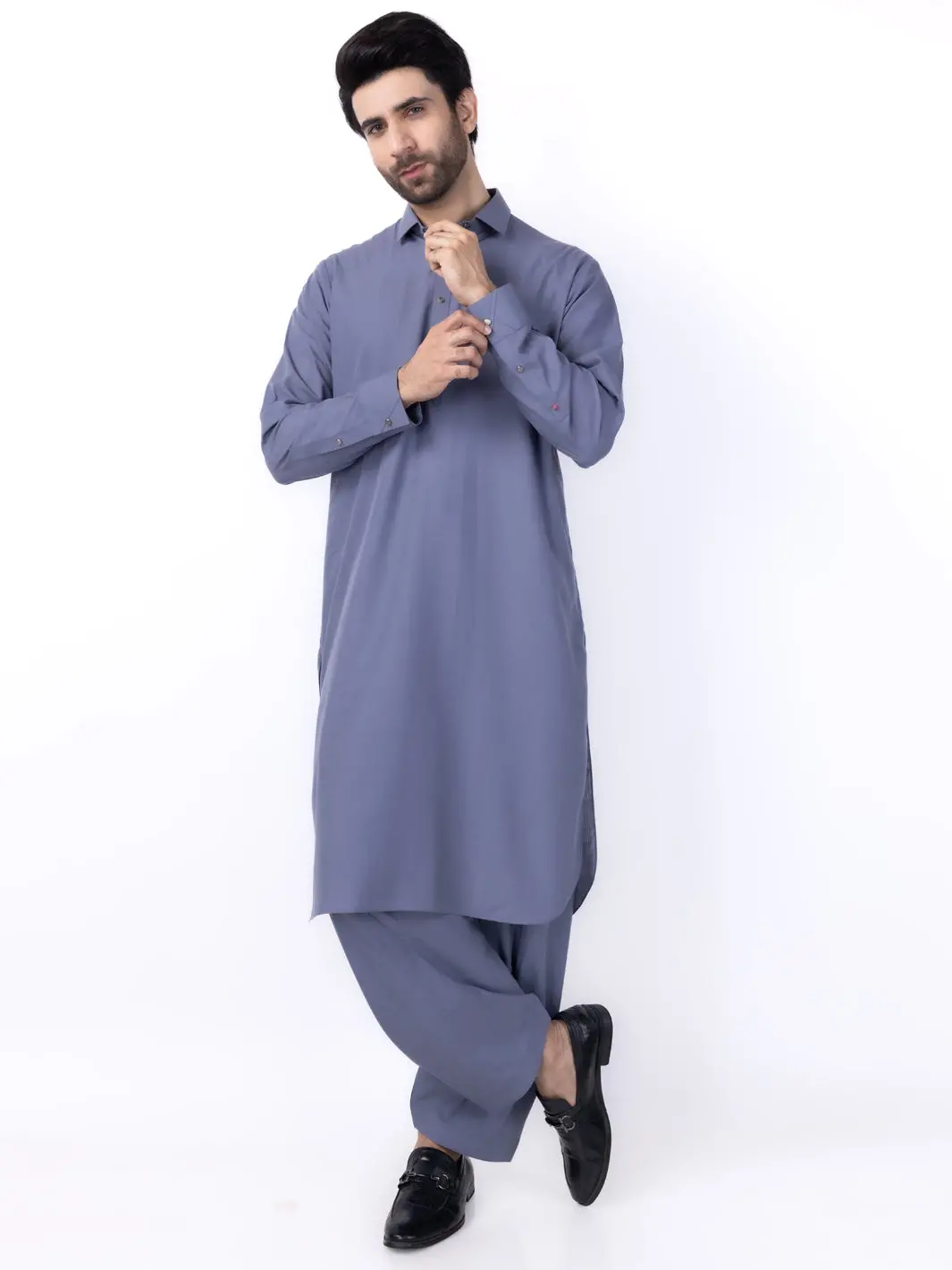 Purple Blended Kameez Shalwar - Alwa-Ks-434 1