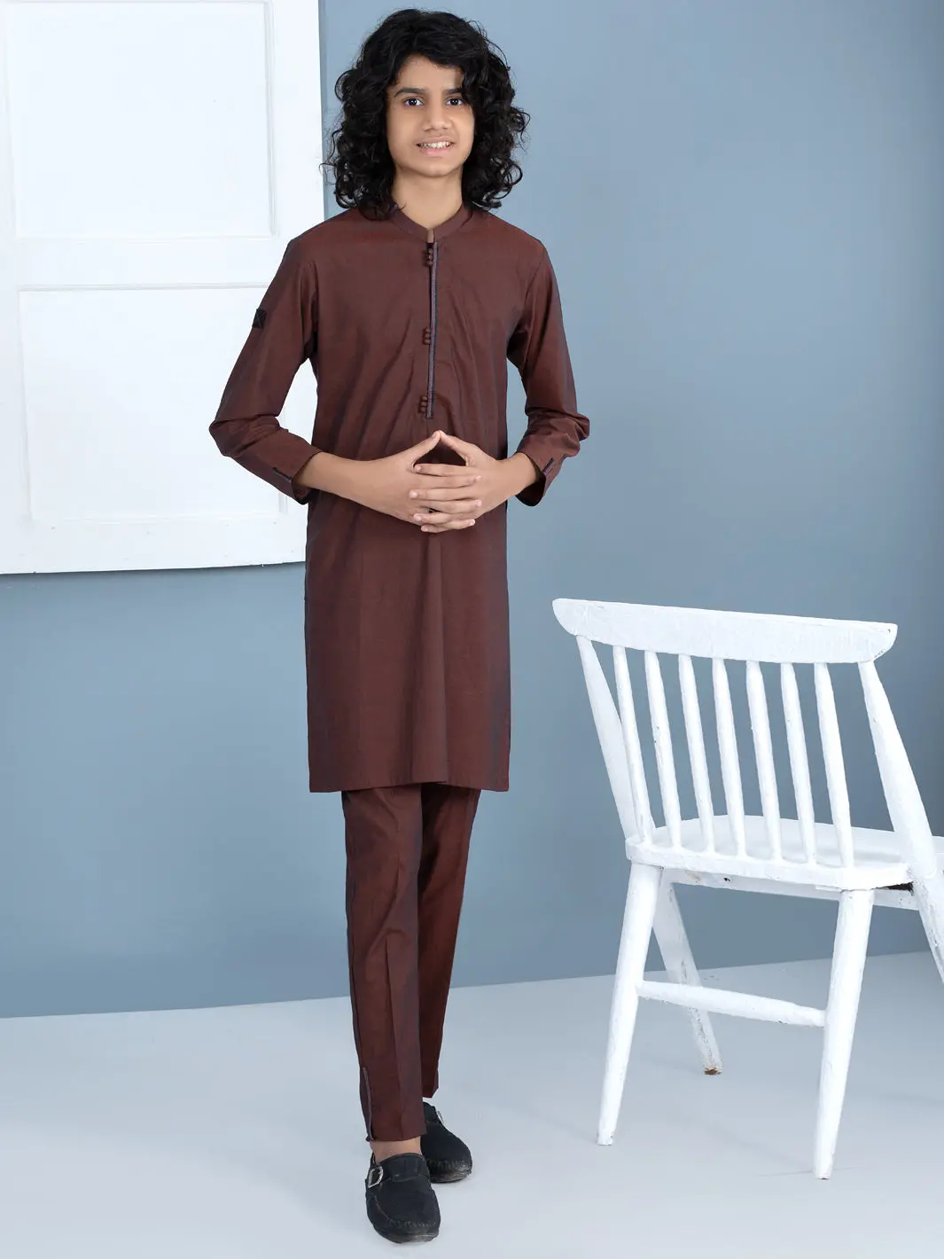 Dark Brown Cotton Kurta Trouser - Alt-Kt-013 1