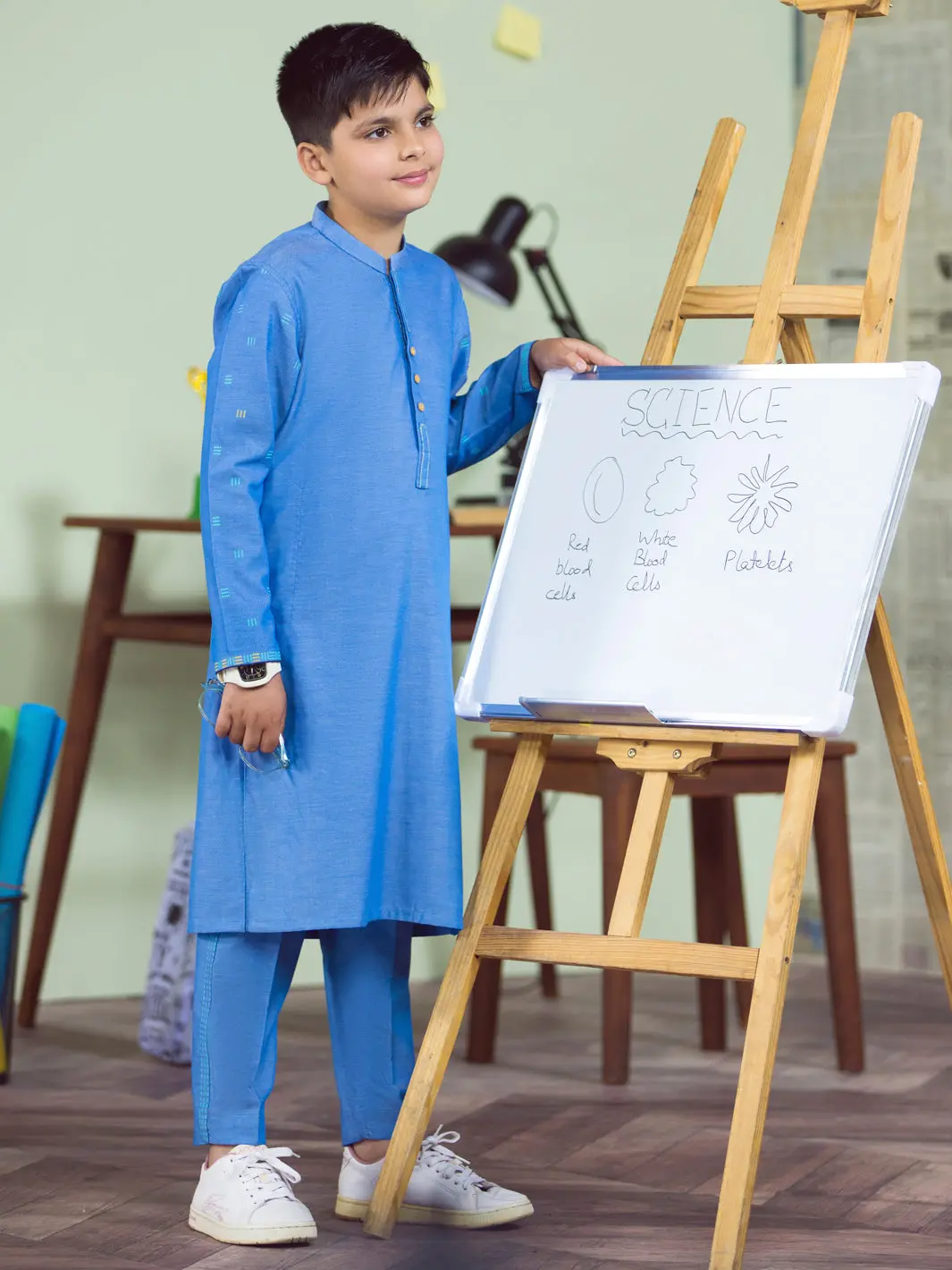 Sea Blue Boy Kurta Trouser - Alt-Kt-016 1