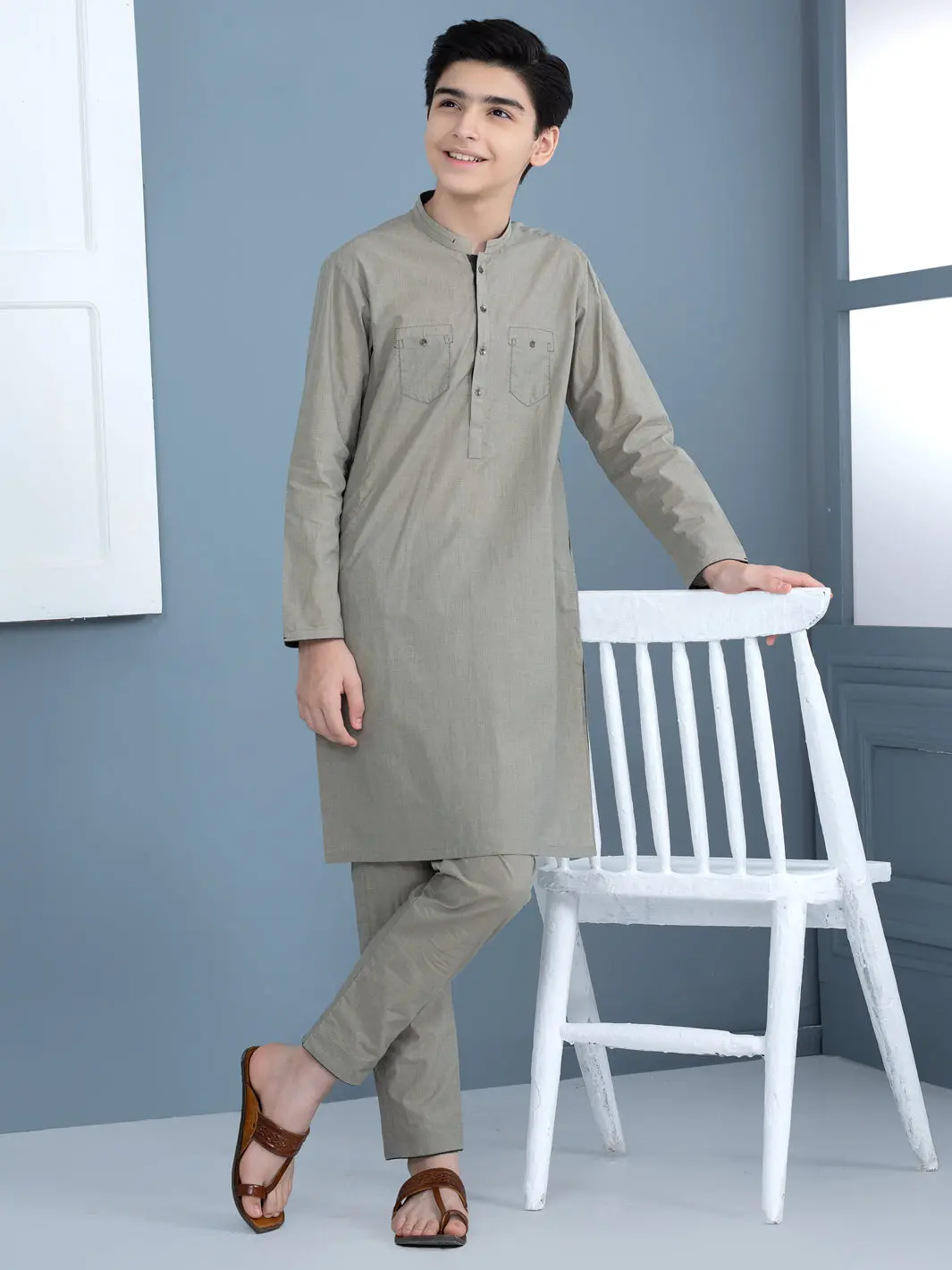 Green Cotton Kurta Trouser - Alt-Kt-021 1