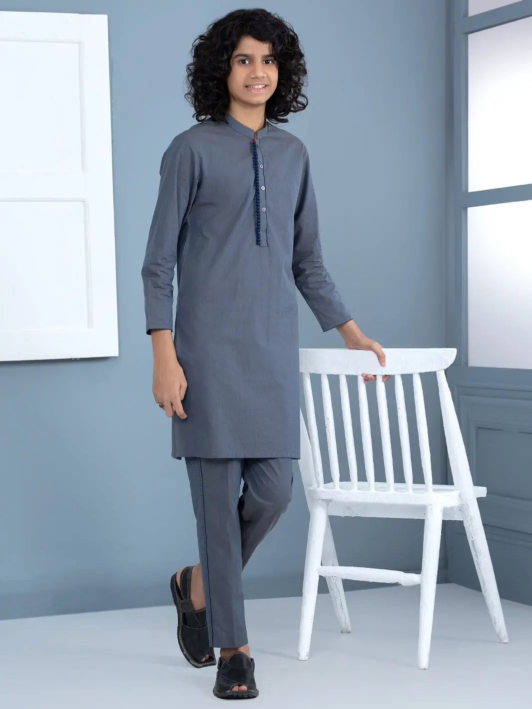 Grey Cotton Kurta Trouser - Alt-Kt-024 1