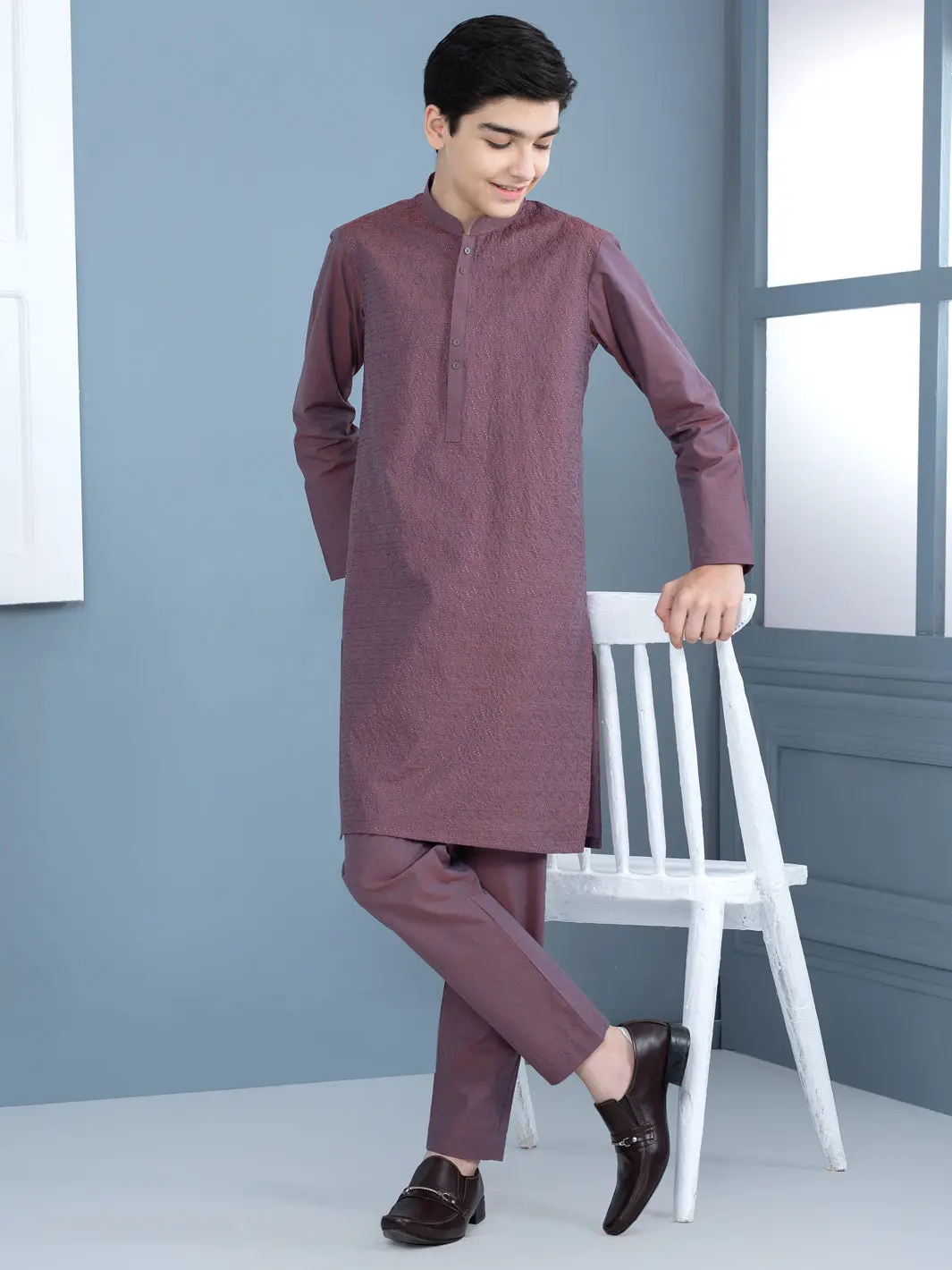 Purple Cotton Kurta Trouser - Alt-Kt-027 1