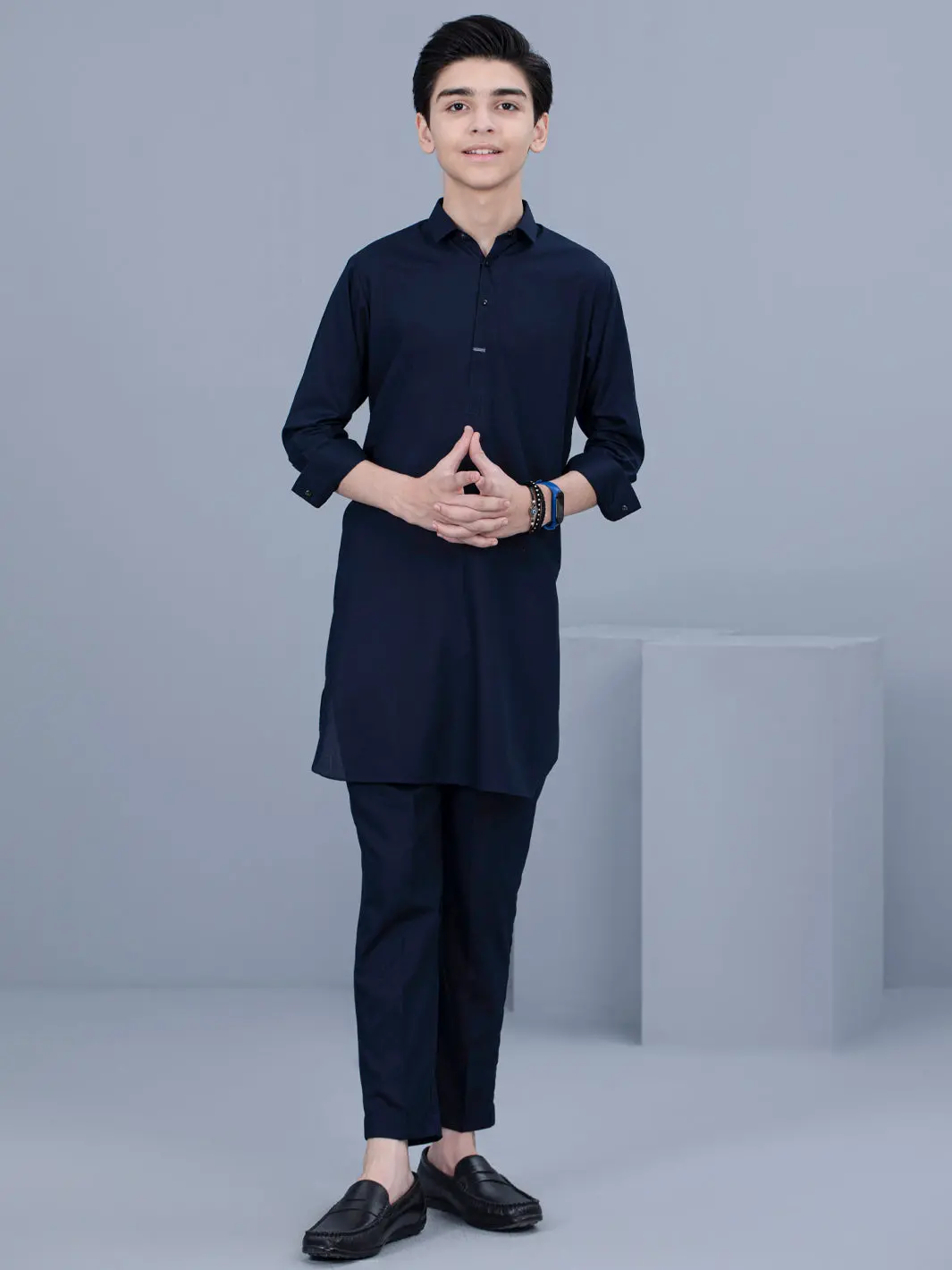 Navy Blue Blended Kurta Trouser - Alt-Kt-037B 1