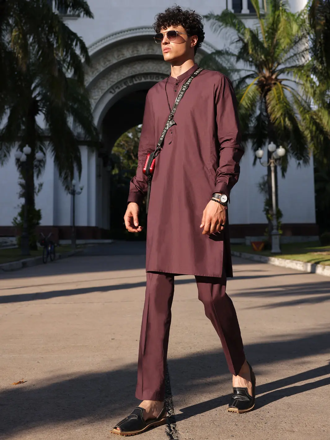 Purple Cotton Kurta Trouser - Al-Kt-2981 1