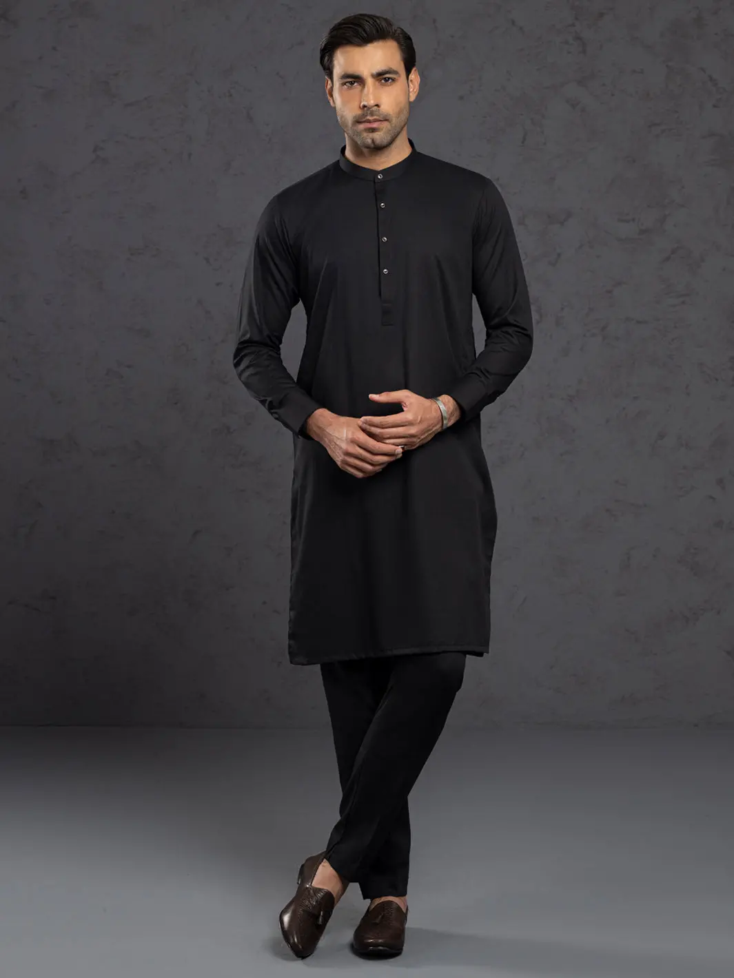Black Plain Kurta Trousers - Alet-Kt-3004-R1 1