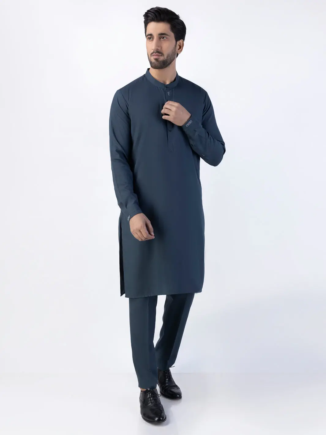 Blue Kurta Trousers - Al-Kt-3028 1