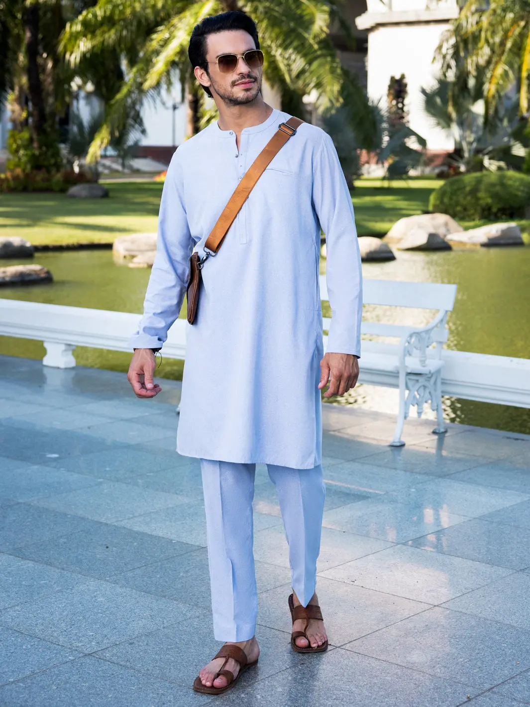Light Grey Blended Kurta Trouser - Al-Kt-3043C 1