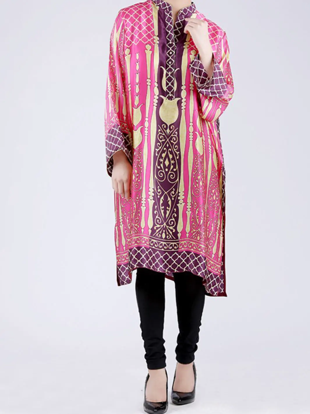 Pink Silk Tunic - Lk-026 Default 1