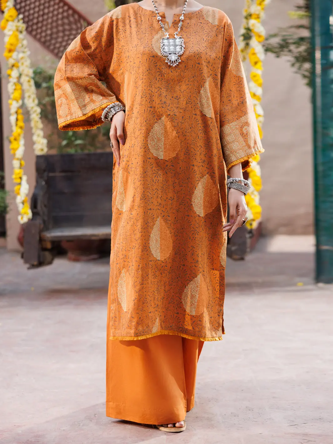Mustard Dobby Kurti - Al-Lk-1058 1