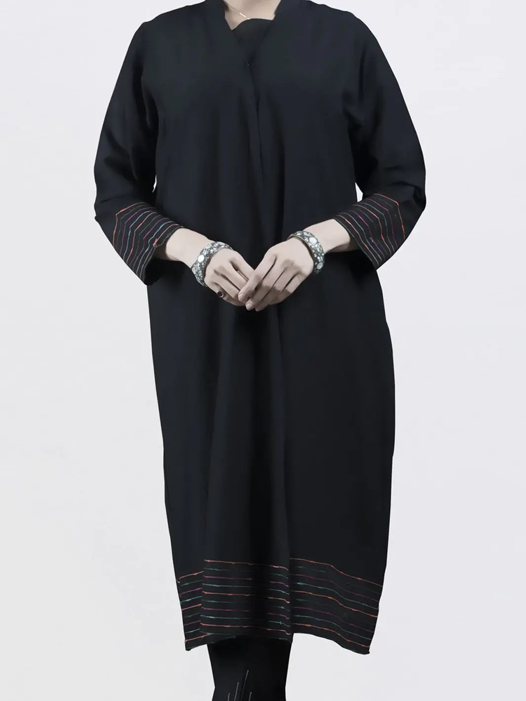 Black Khaddar Tunic - Lk-206 1