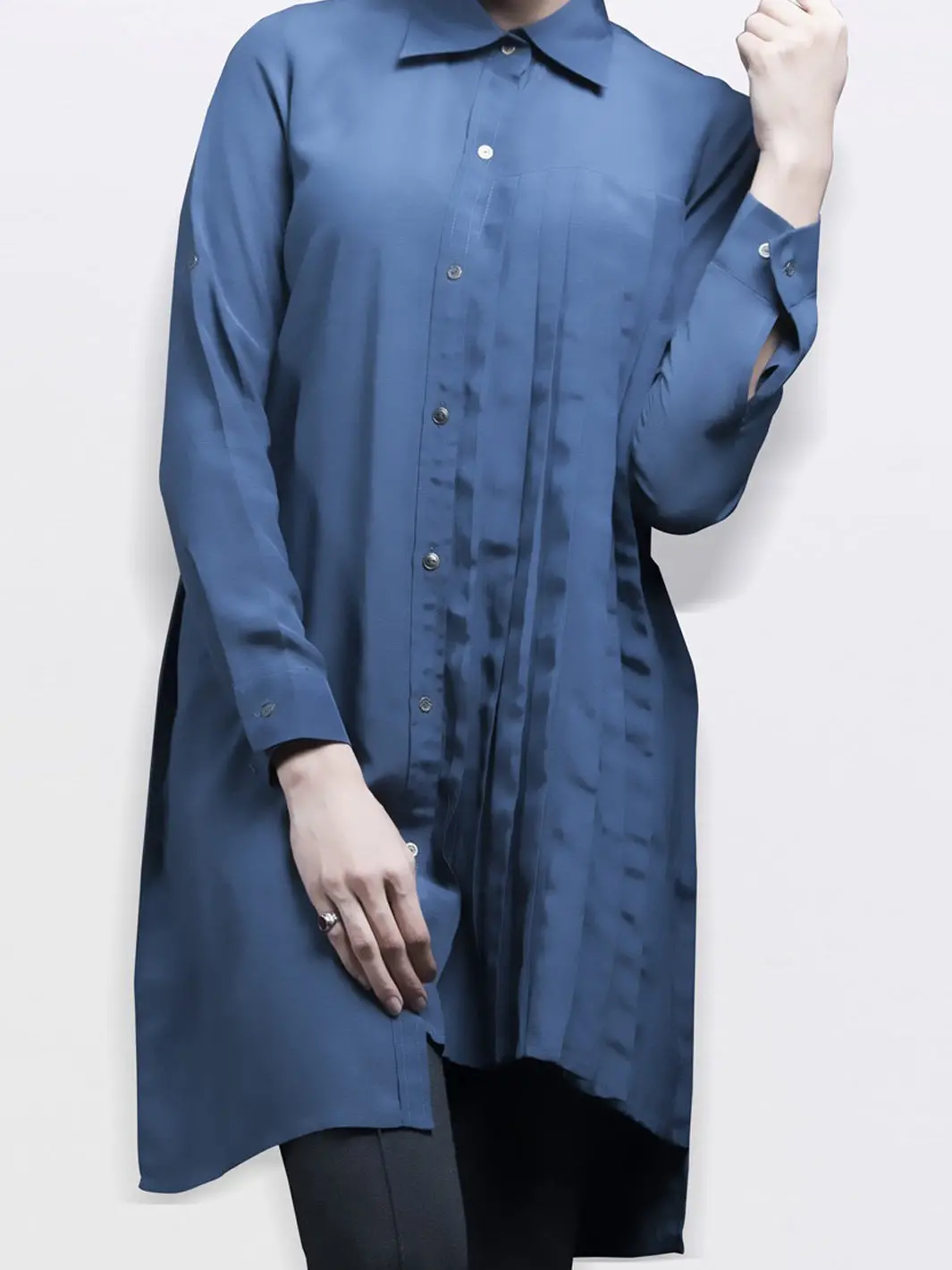 Blue Silk Tunic - Lk-208 1