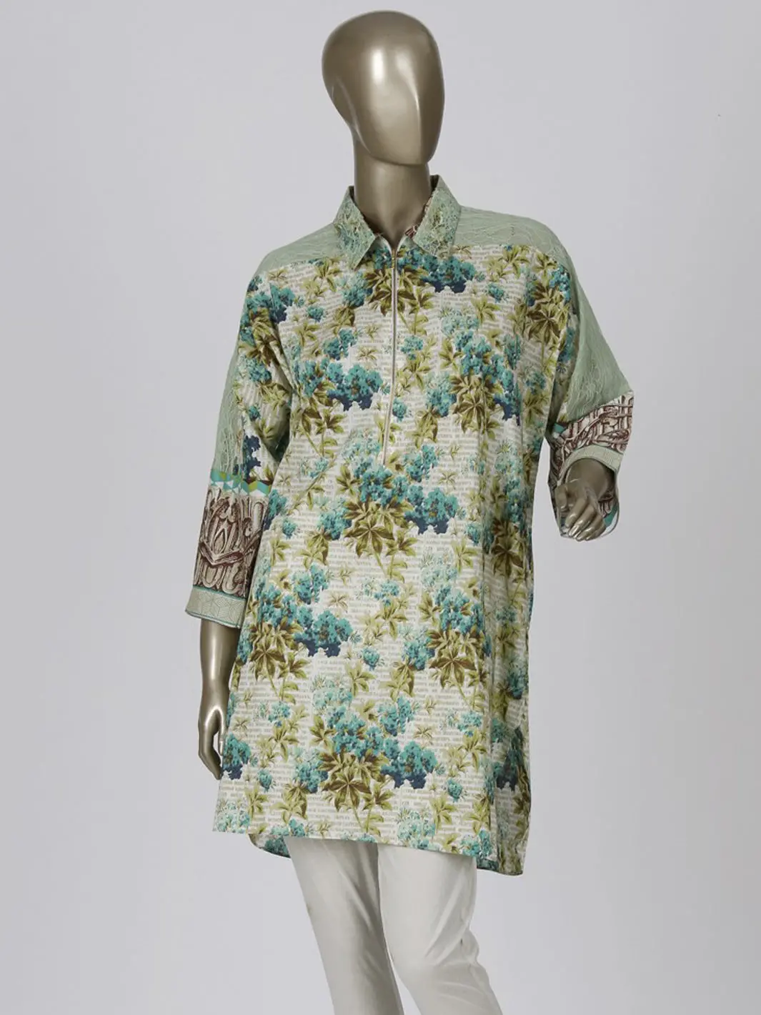 Off White Cotton Tunic - Lk-513B 1