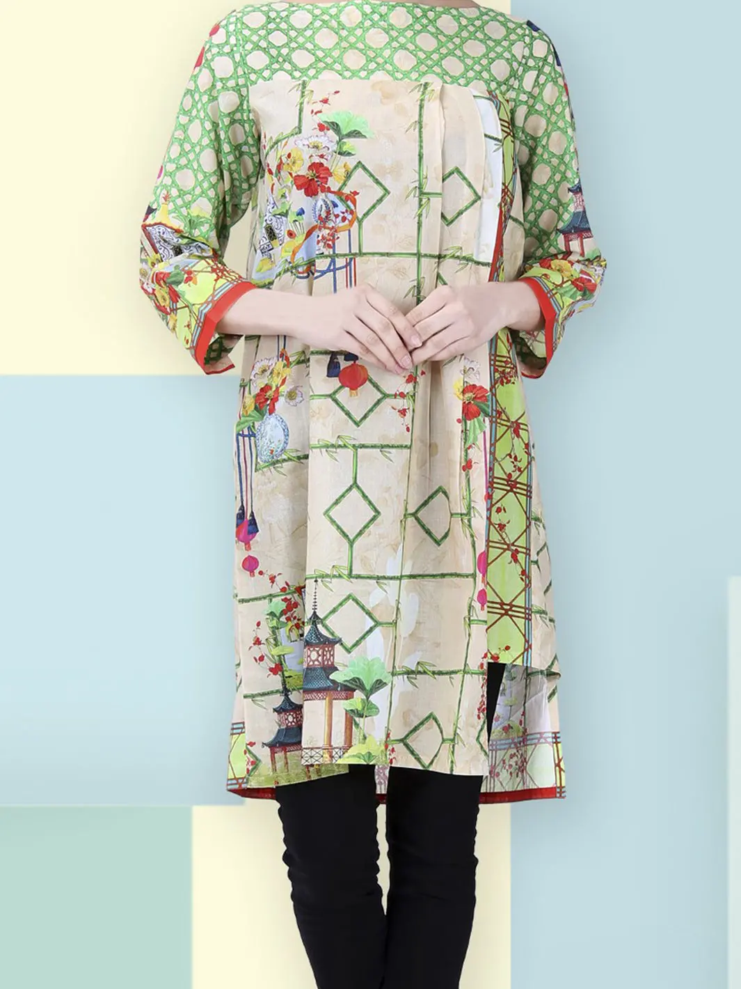 Beige Tunic - Lk-609 1