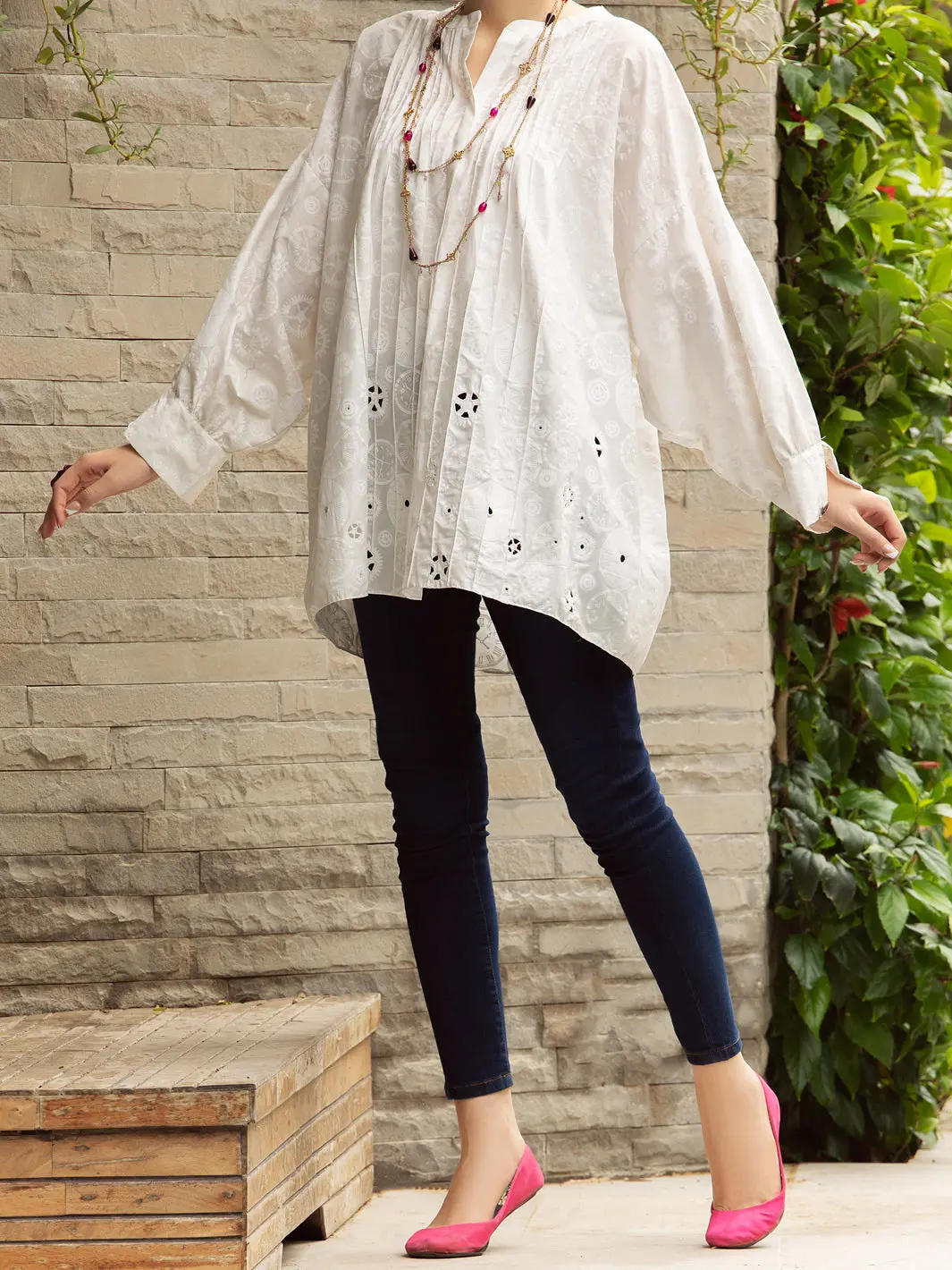 White Lawn Tunic - Al-Lk-839 1