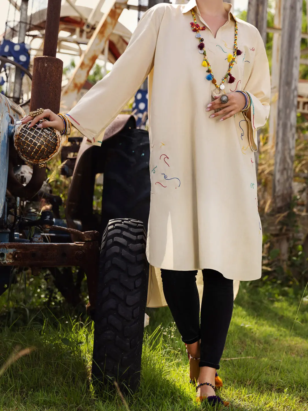 Off White Kurti - Al-Lk-874 1
