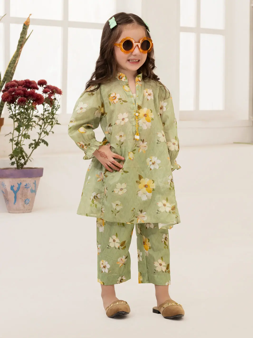 Light Green Lawn 2 Piece Stitched - Algr-2Ps-Lks-1001 1