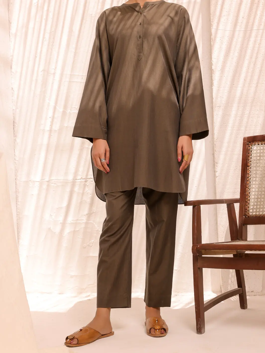 Dark Green Cotton 2Pc Stitched - Alcr-2Ps-Lks-1041 1