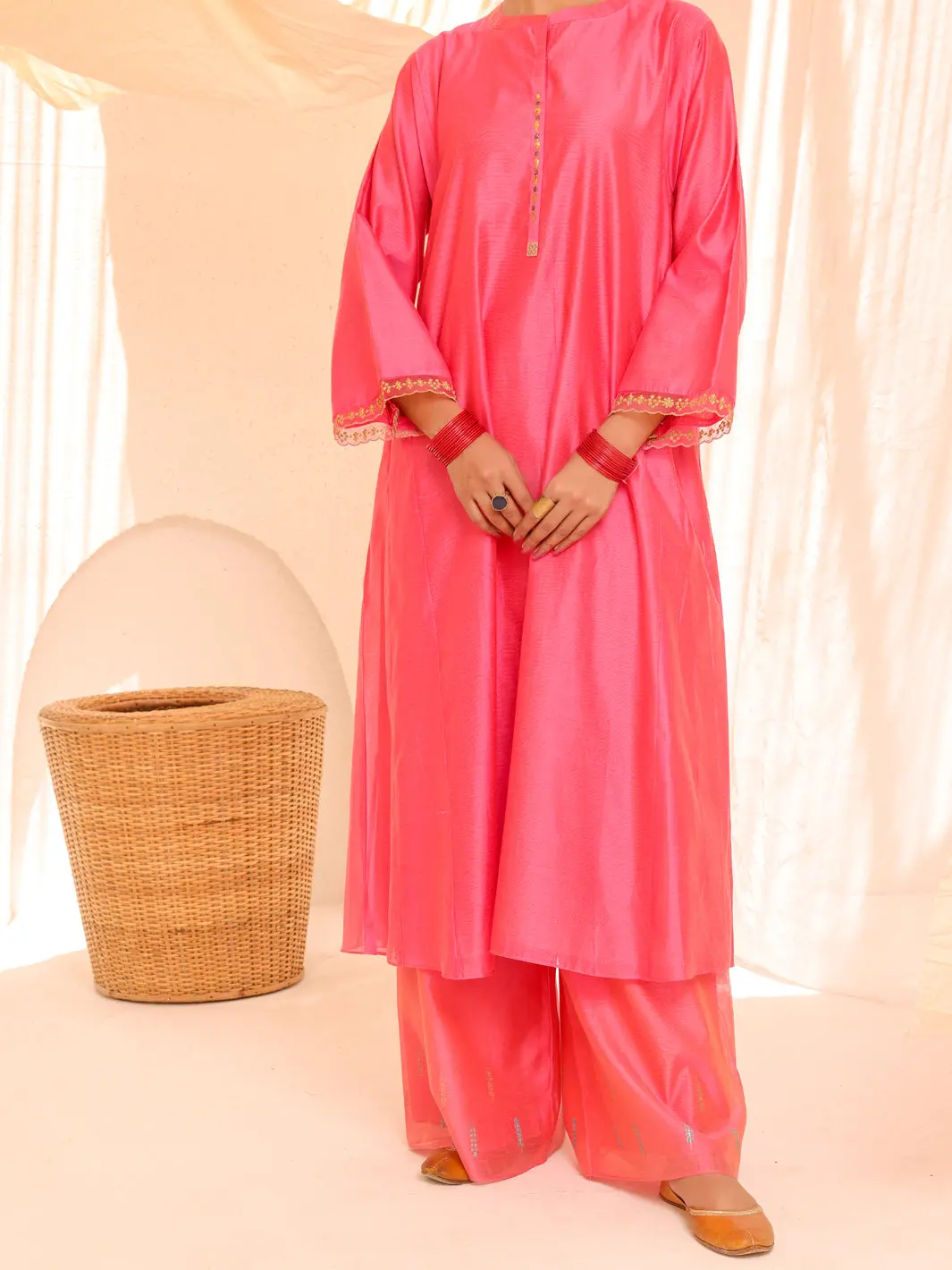 Pink Silk 2Pc Stitched - Alcr-2Ps-Lks-1056 1