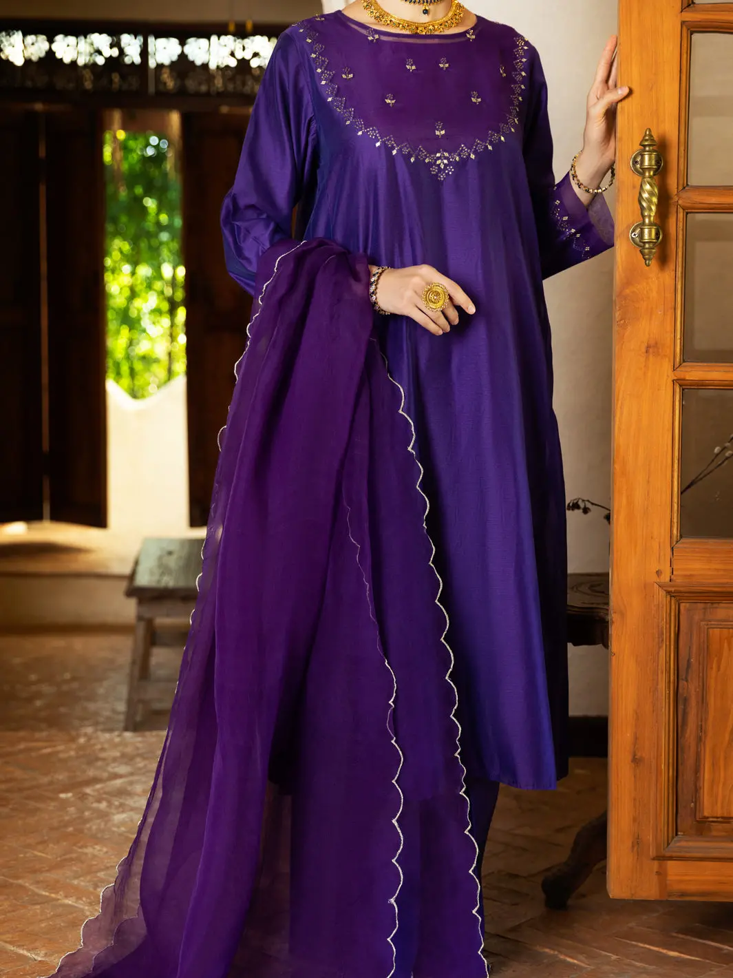 Purple 2Pc Stitched - Alcr-2Ps-Lks-1072 1