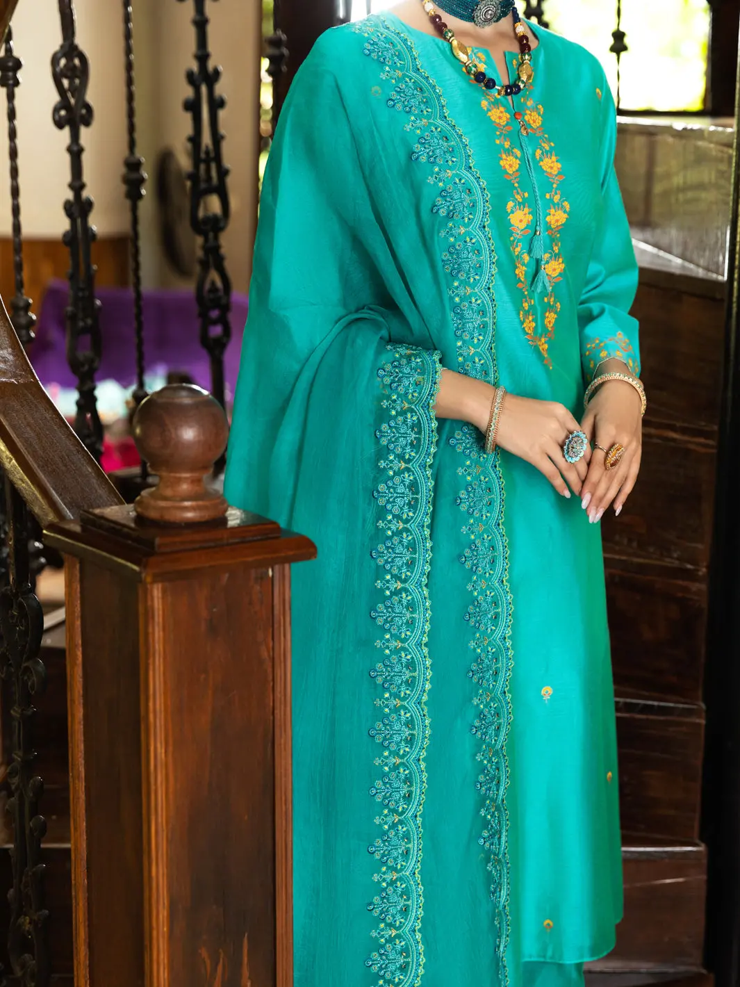 Sea Green Stole - Alcr-St-1053 1
