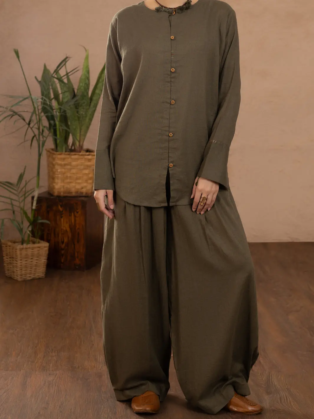 Green Linen 2Pc Stitched - Alcr-2Ps-Lks-1112 1