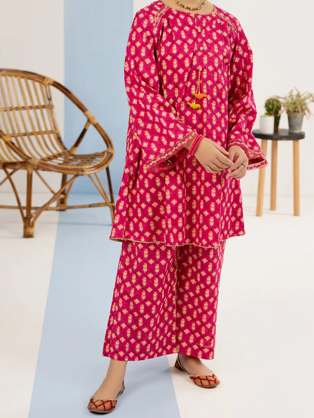 Fuchsia Lawn 2 Piece Stitched - Alt-2Ps-Lks-1117 1