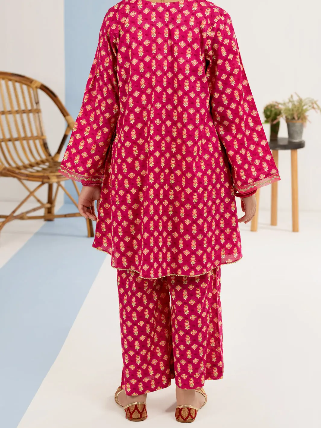 Fuchsia Lawn 2 Piece Stitched - Alt-2Ps-Lks-1117 2