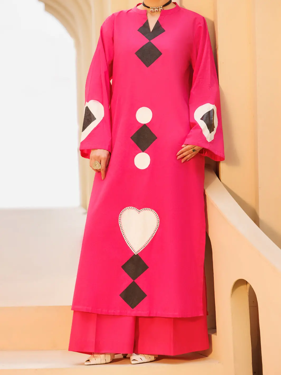 Fuchsia Lawn 2Pc Stitched - Al-2Ps-Lks-1164 1