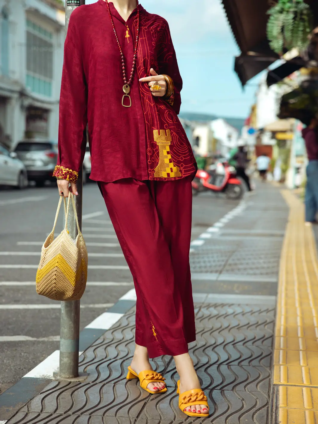 Maroon Dobby Jacquard 2Pc Stitched - Alp-2Ps-Lks-1799 1