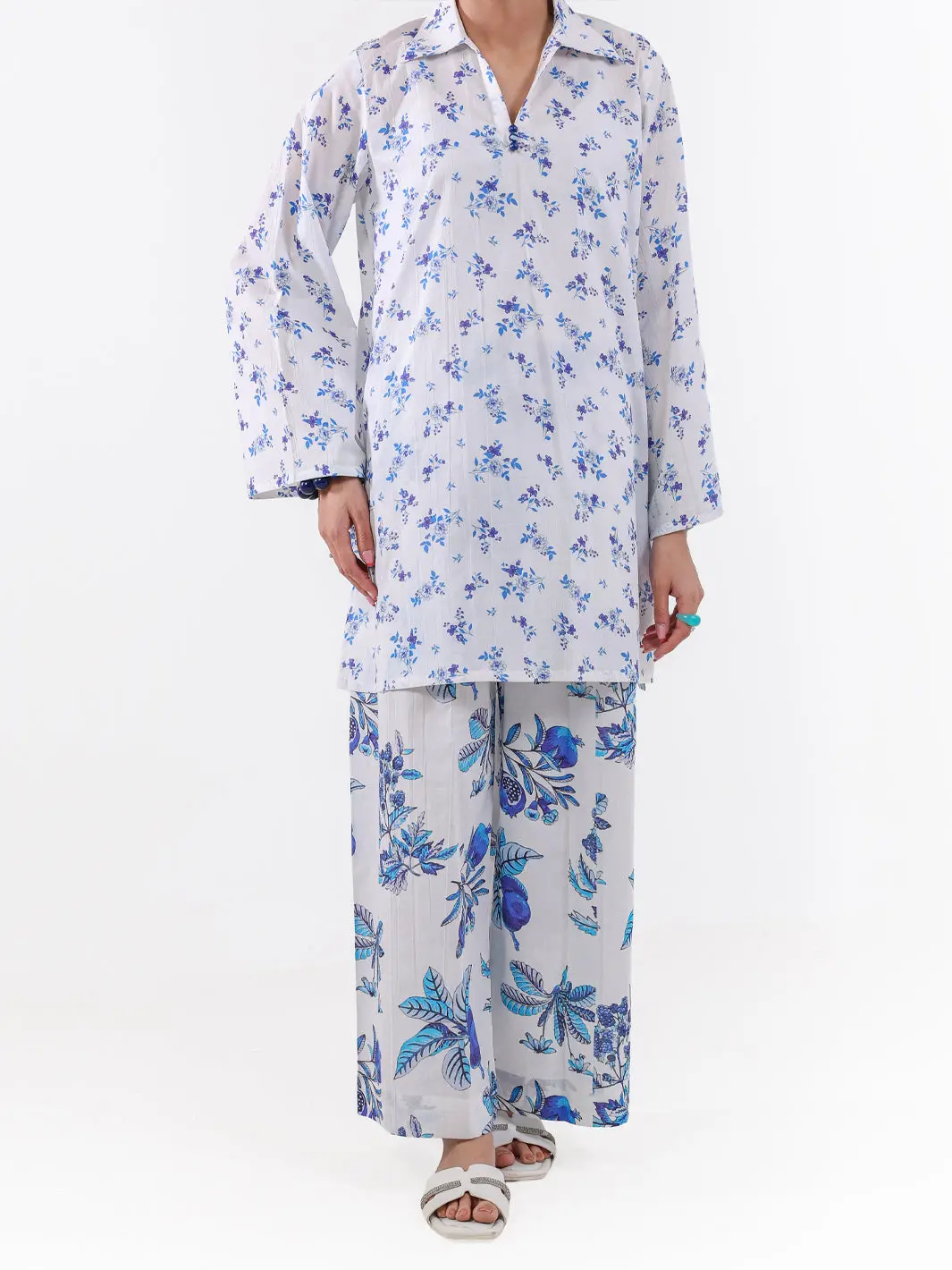 White Lawn 2Pc Unstitched - Alp-2Ps-Lks-2497 1