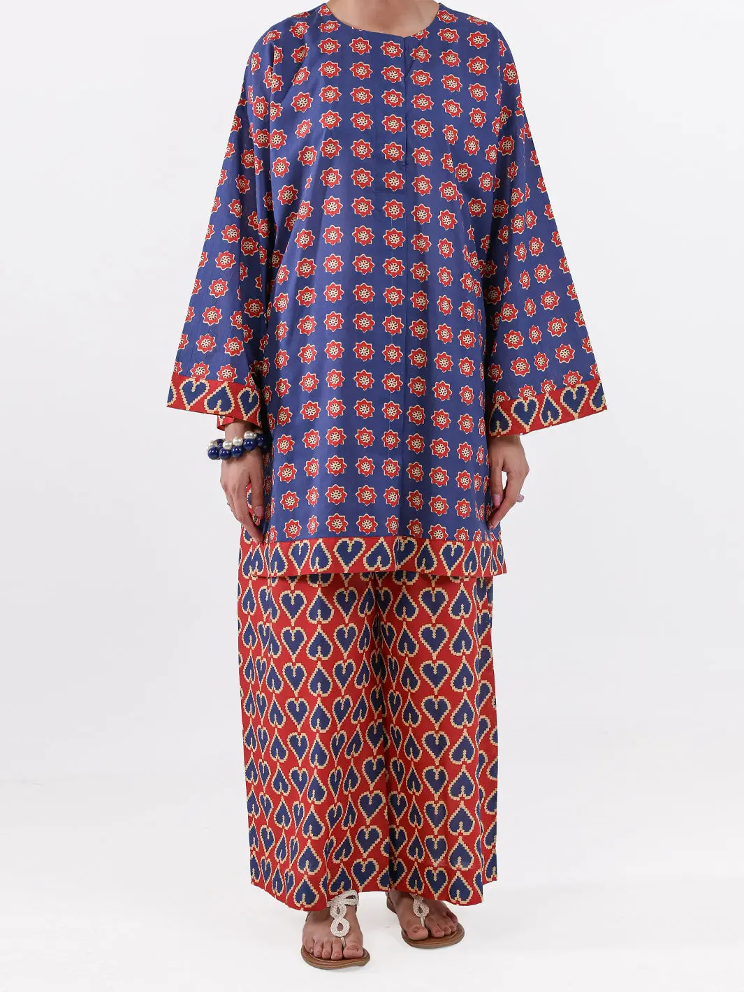 Navy Blue Lawn 2Pc Unstitched - Alp-2Ps-Lks-2500 1
