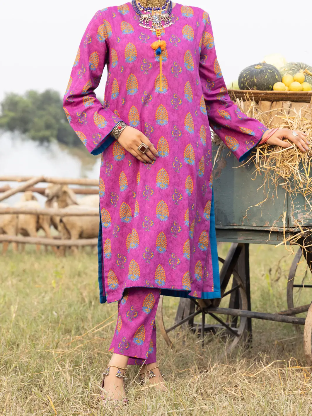 Aubergine Cambric 2Pc Stitched - Awp-2Ps-Lks-523 1