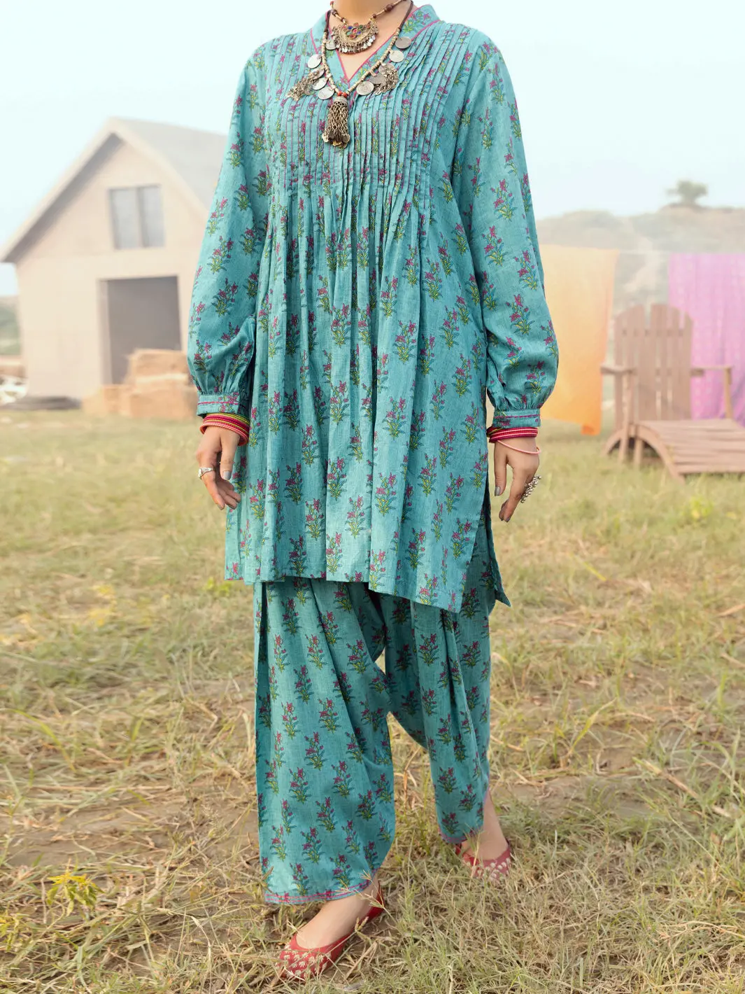 Sea Green Cambric 2Pc  Stitched - Awp-2Ps-Lks-524 1