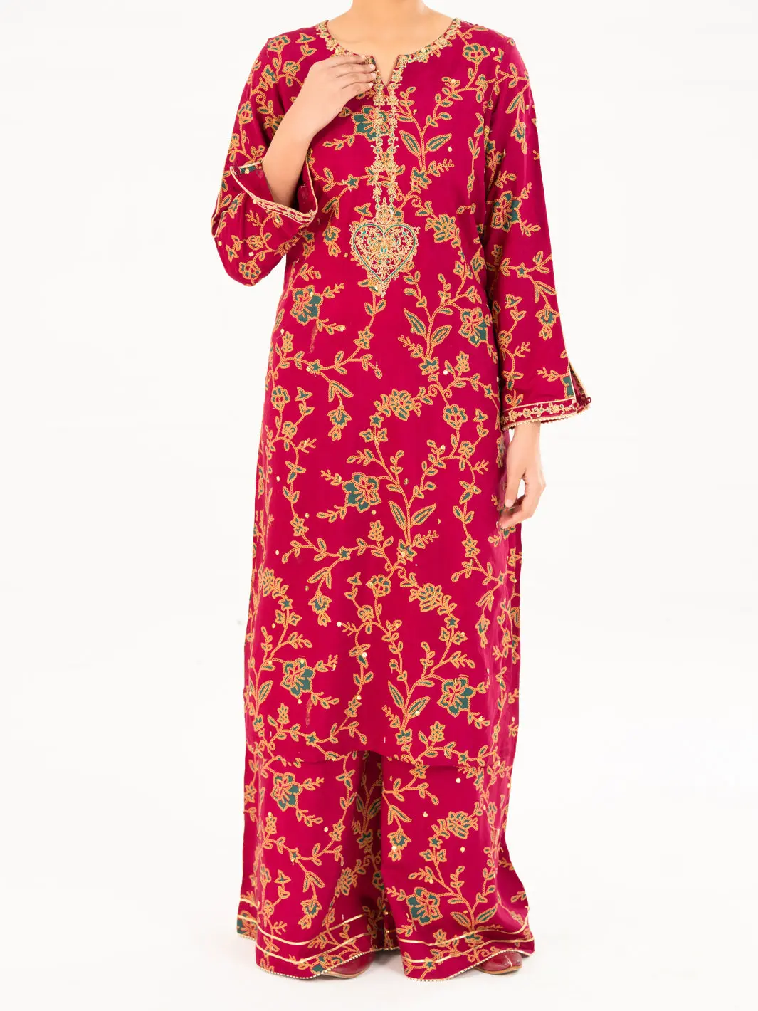 Fuchsia Viscose 2Pc Stitched - Awp-2Ps-Lks-826 1