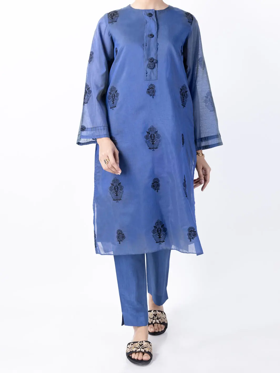 Blue Modal 2Pc Stitched - Al-2Ps-Lks-946A 1
