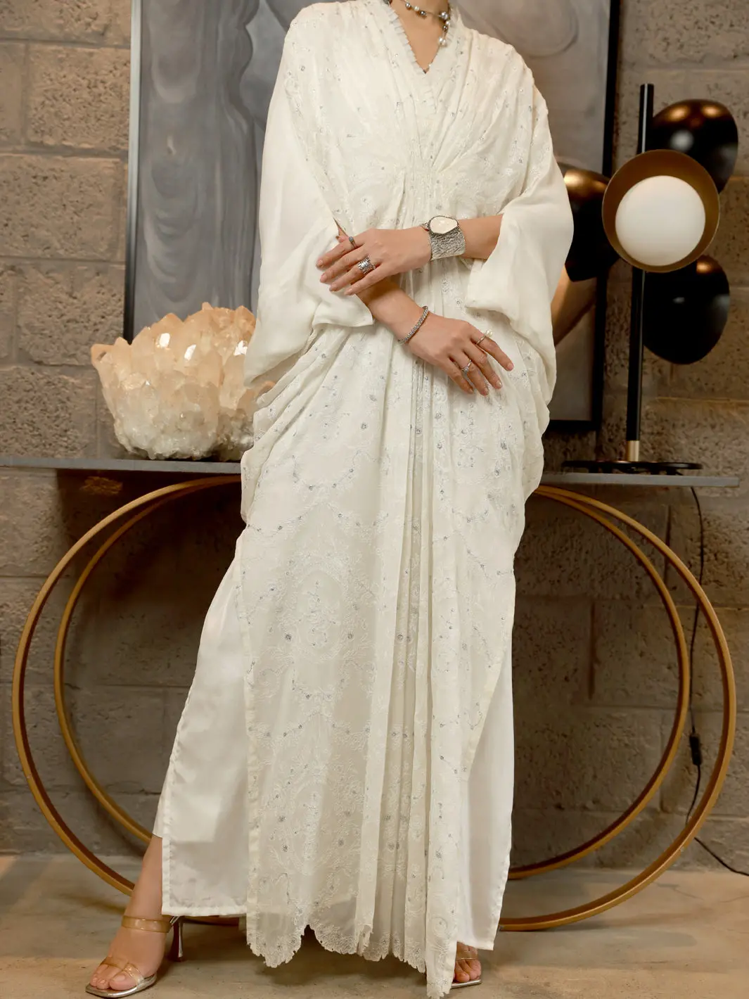 White Georgette 2Pc Formal Stitched - Al-2Ps-Ls-337 1