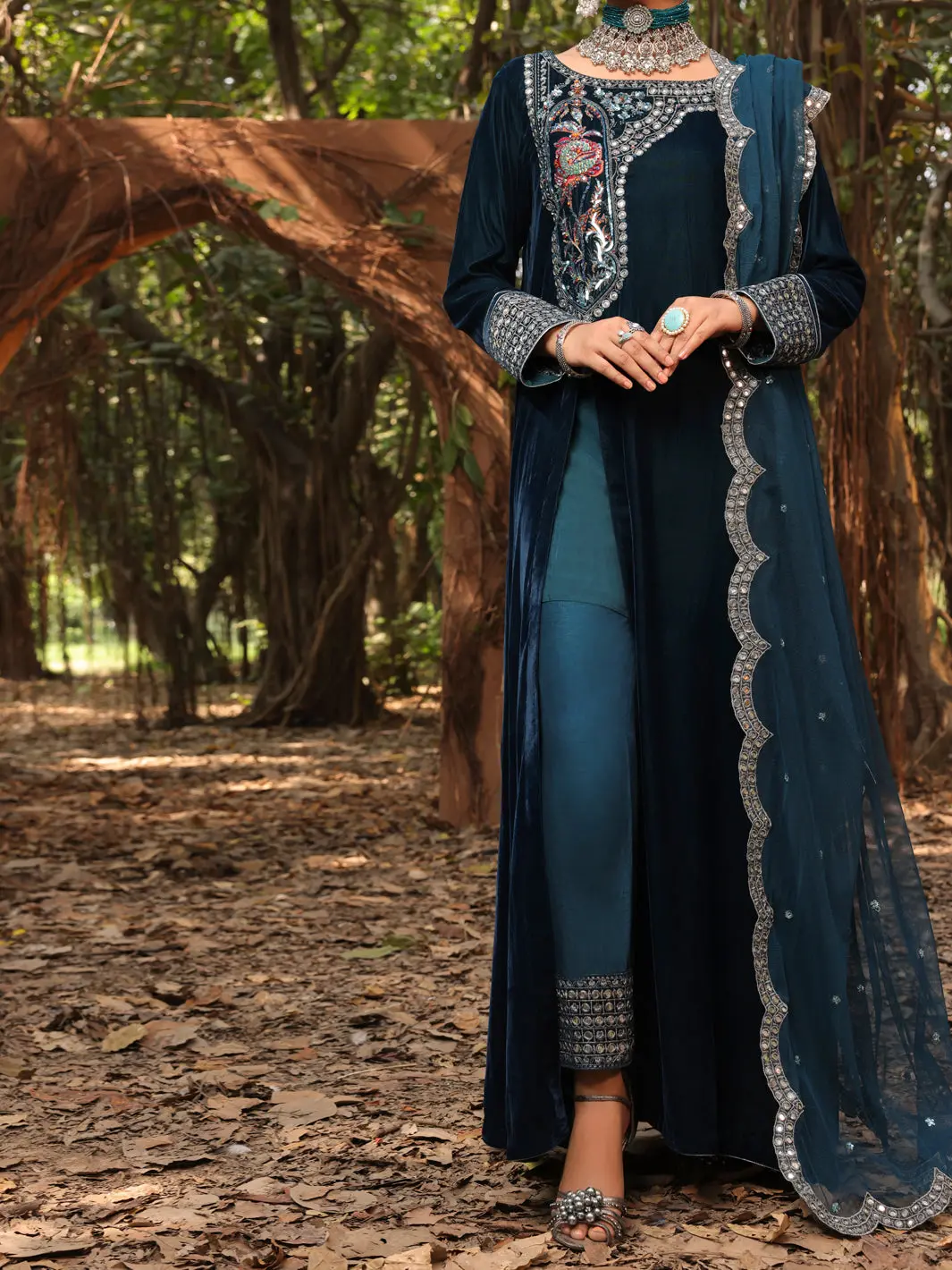 Blue Velvet 3Pc Formal Stitched - Al-3Ps-Ls-385 1