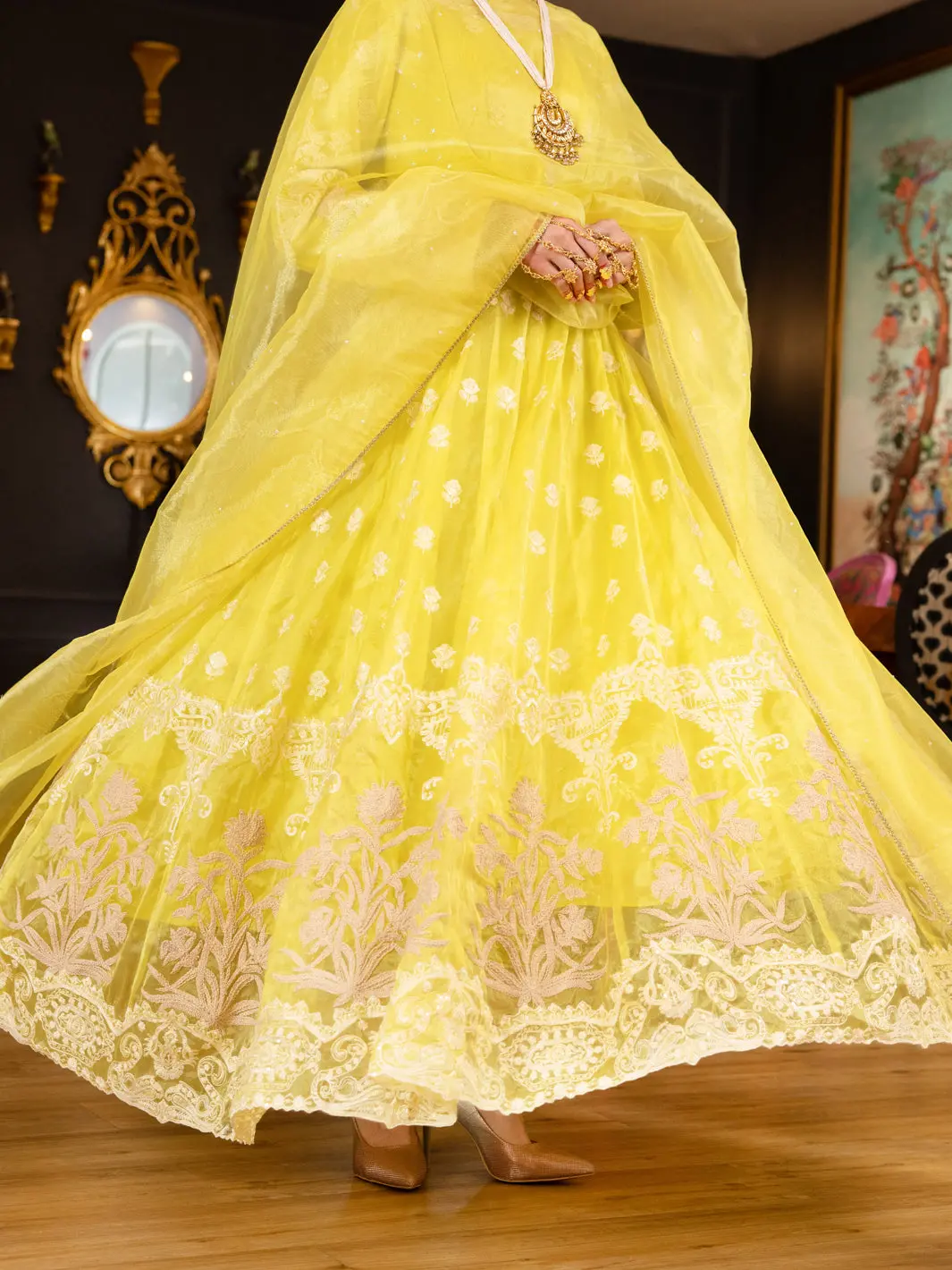 Lemon Shimmer 3Pc Formal Stitched - Al-3Ps-Ls-464 1