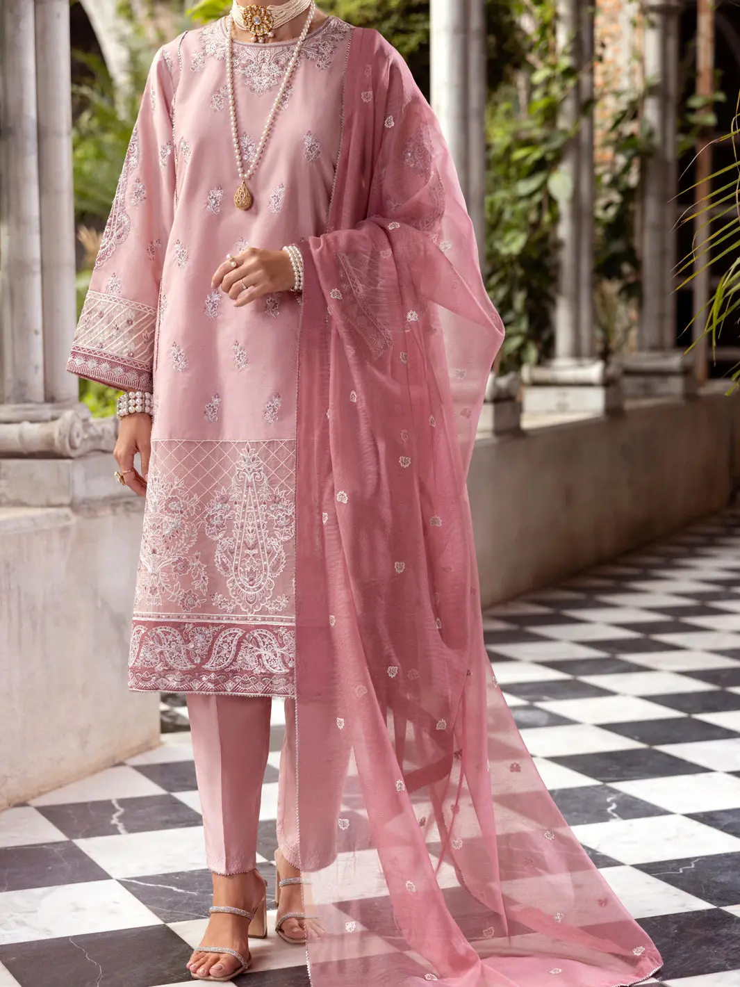 Light Pink Sheesha Silk Formal 3Pc Stitched - Al-3Ps-Ls-505 1