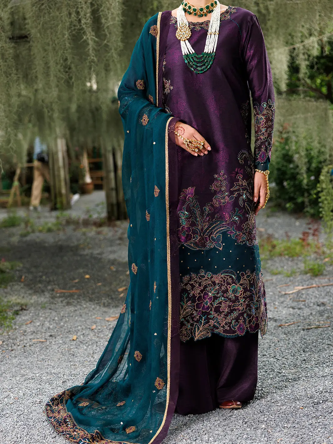 Purple Raw Silk Formal 3Pc Stitched - Al-3Ps-Ls-523 1