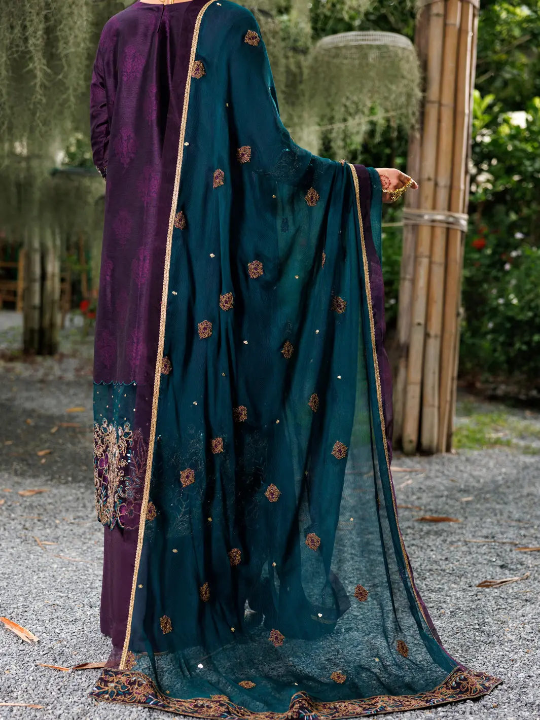 Purple Raw Silk Formal 3Pc Stitched - Al-3Ps-Ls-523 2