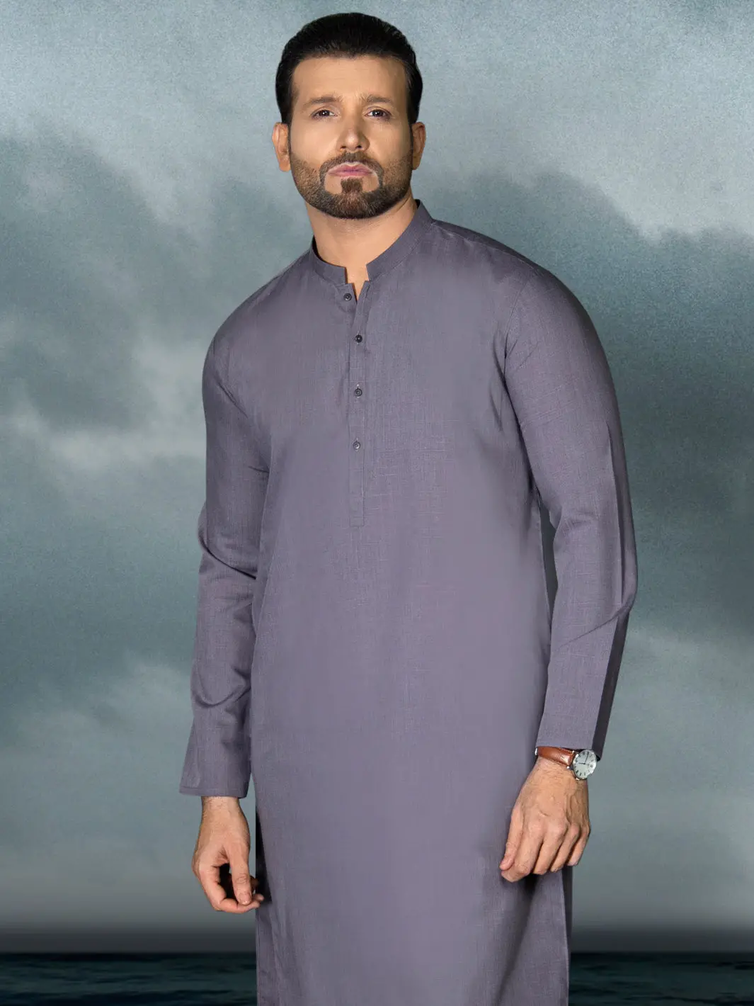 Lavender Blended Men Unstitched Fabric - Al-Nizam-22 1