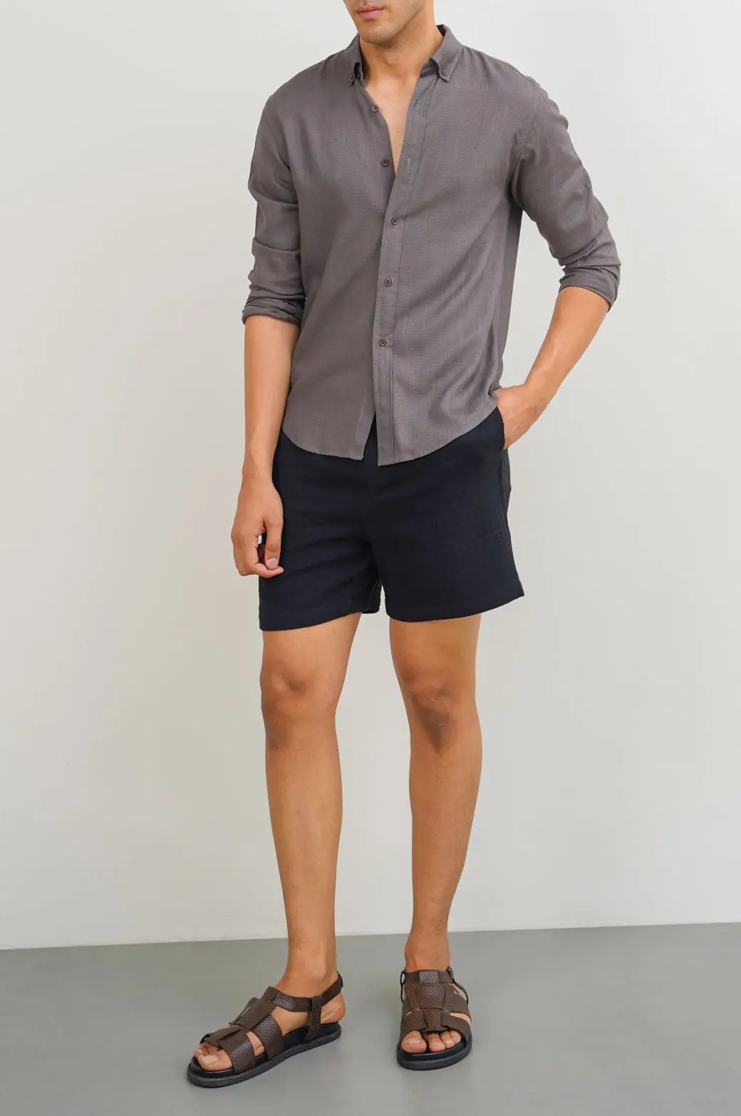 Linen Slub Collar Shirt 1